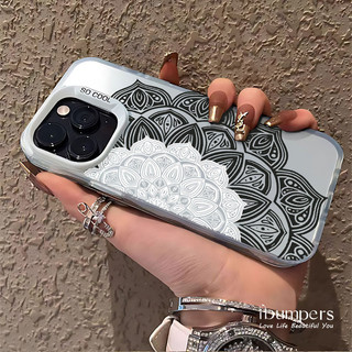 ibumpers Ốp Điện Thoại iPhone Họa Tiết Mandala Bohemian Tinh Tế Cho IPhone 16 15 14 12 13 11 Pro Max Ốp Lưng IMD Cứng Và Nhẵn