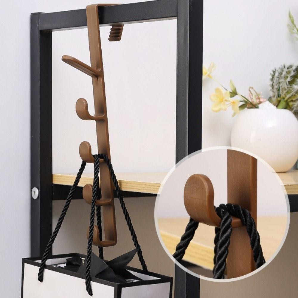 Móc treo cửa 5 cái không dấu vết, móc áo treo tường bền bỉ cho túi quần áo, mũ, ví