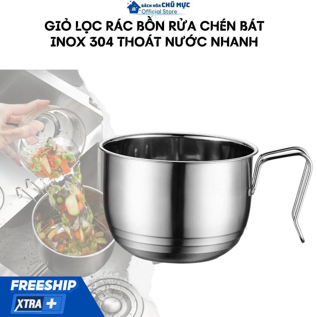 Giỏ Lọc Rác Treo Bồn Rửa Chén Bát Inox 304 Thoát Nước Nhanh Khay Rổ ...