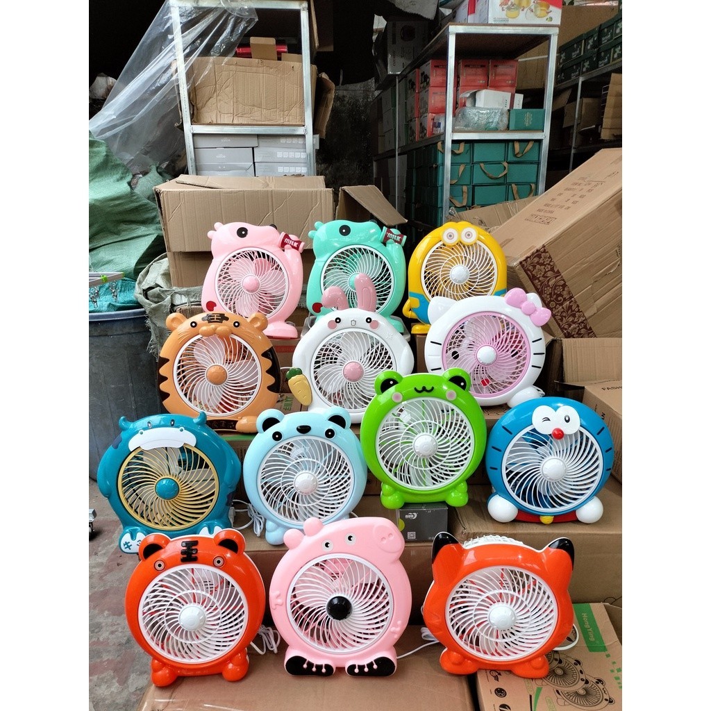 Quạt mini hình cá mập để bàn cắm điện văn phòng, quạt văn phòng để bàn mini hình cắm điện