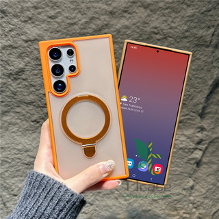 Vỏ giữ ống kính gấp ẩn từ tính cho Samsung S25 Ultra S24 S23 S22 Plus Kẹo sạc không dây trong suốt