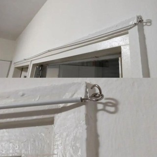 [Chất lượng cao] THEHOMECO 1 Bộ Dây lò xo rèm, Thép PVC có MẮT Cáp dây cửa sổ, Dây theo dõi rèm 2 / 3 / 4 / 5 mét màu trắng