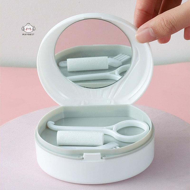 Maybest Aligner Case Hộp Bảo Quản Chỉnh Nha Có Gương Răng Giả Răng Giả Hộp Đựng Nha Khoa Bảo Vệ Miệng Nẹp Tổ Chức Chăm Sóc Răng Miệng {VN}