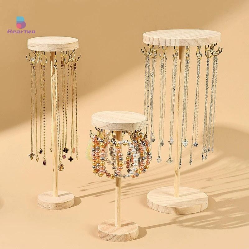 < Beartwo > Trang Sức Người Tổ Chức Trưng Bày Vòng Cổ Giá Đỡ Vòng Cổ Móc Treo Trang Sức Trưng Bày Đứng Dây Chuyền Bông Tai Mặt Dây Chuyền Vòng Tay Cho Đẹp