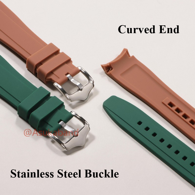 Đa Năng Cong End Dây Đeo Đồng Hồ Silicon Cho Seiko Diver Dây Đồng Hồ 20 Mm 22 Mm Mềm Chống Thấm Nước Cao Su Đồng Hồ Thay Thế Cho Nam Nữ Vòng Tay Kích Thước Lớn Thể Thao