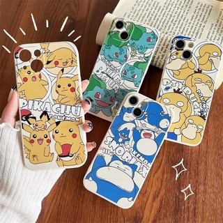 Ốp Lưng Cho iPhone 16E 16 Pro Max 15 14 Plus 13 12 Mini 11 Pro Max Ốp Lưng Điện Thoại Di Động Pokemon Psyduck Snorlax Bulbasaur Hoạt Hình Anime Dễ Thương Bảo Vệ Toàn Diện Silicon Anime