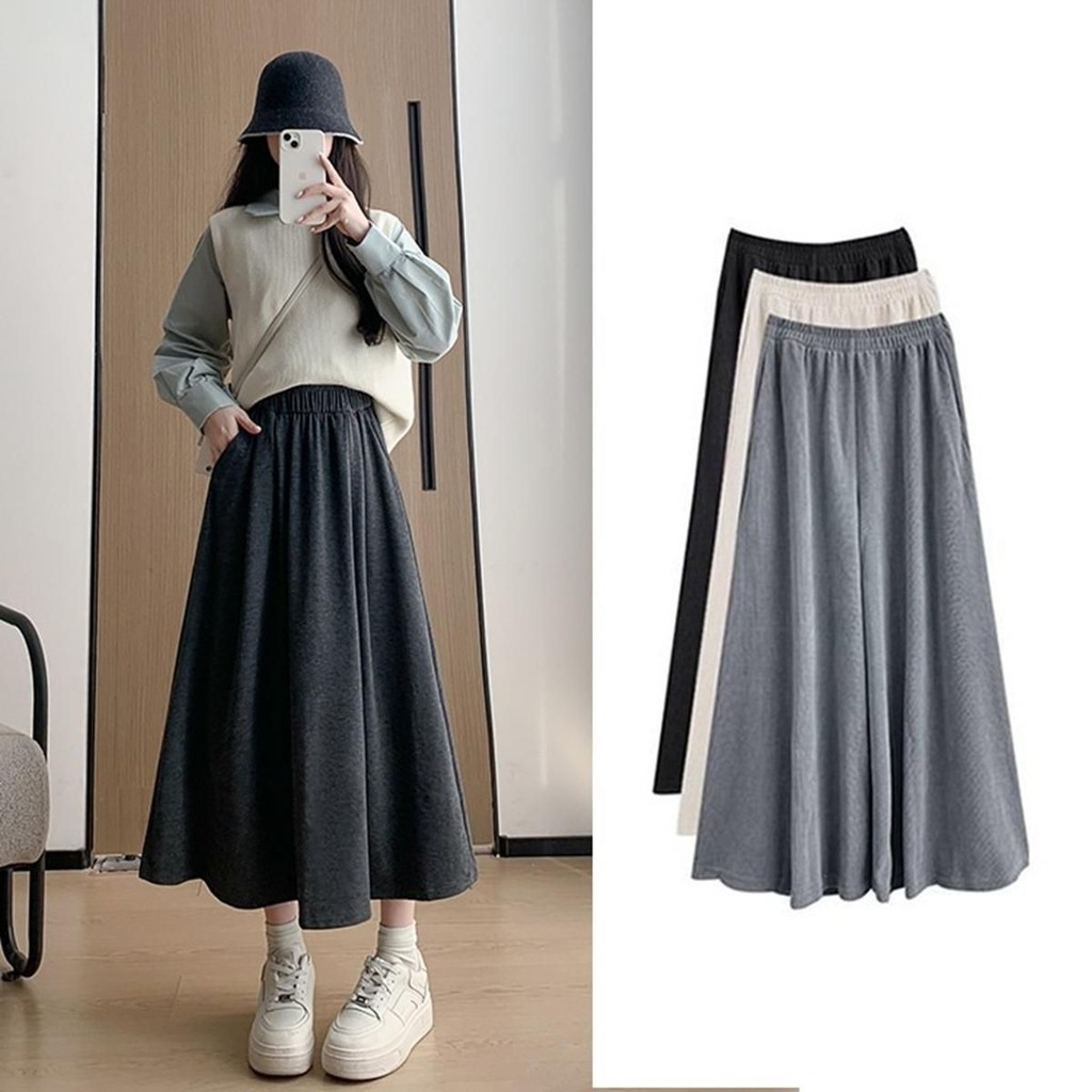 LAMDIENSTORE - LQ032 Chân váy xòe chữ A dáng lửng, chất liệu vải UMI
