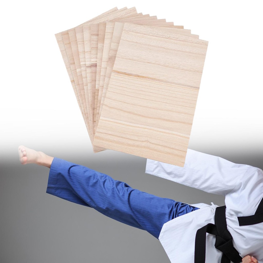 10 Miếng Taekwondo Breaking Board Gỗ Cho Trẻ Em Người Lớn Đấm Phụ Kiện