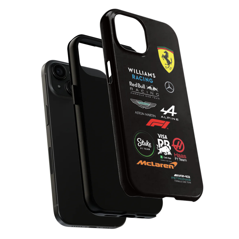 Ốp Điện Thoại F1 Cho iPhone17 16Pro 15ProMax 14Pro 13 12 13mini Samsung S24 S22 S25 2in1 ốp Lưng Cứng Bóng