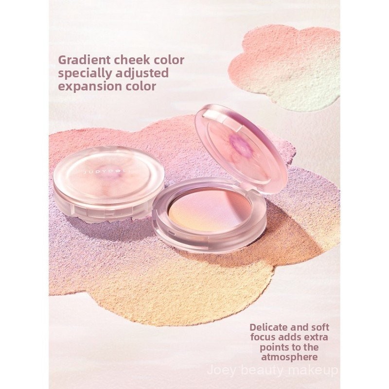 Judydoll Bảng màu má má hồng gradient, hồng đào, xanh tím trắng JY0H