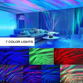Đèn ngủ LED máy chiếu Galaxy bầu trời đầy sao USB 5V, Đèn bóng ma thuật chiếu ngôi sao di động, Đèn sóng nước RGB điều khiển từ xa, cho phòng ngủ Phòng chơi game Trang trí tiệc tại nhà