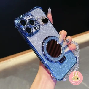 Ốp Điện Thoại Đứng Gương Sang Trọng Cho Samsung Galaxy A37 A27 A07 M17e S26 Plus Ultra edge S26 + SamsungA37 4G 5G Vỏ Mạ Bling Bao Có Dây Đeo