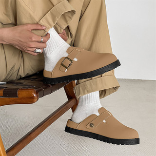 Mùa Hè Bên Ngoài Mặc Đế Mềm Birkenstock Nửa Hỗ Trợ Giày Nam Chống Trơn Trượt Đế Mềm Giày Lười Thường Ngày All-Ma