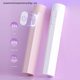 [savemoneyeveryday] Đèn Móng Tay Cầm Tay Di Động Cho Gel Ba Lan Nhanh Khô Đèn Pin Bút USB Máy Sấy Móng Tay Đèn LED UV [vn]