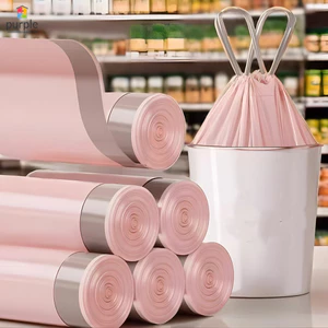 30 / 60 Chiếc Túi Đựng Rác Dày Dây Rút Túi Đựng Rác Cao Cấp Polyethylene Kích Thước Lớn Đa Năng Túi Đựng Rác Gia Đình