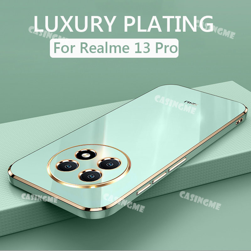 Vỏ mạ sang trọng Realme 13 + 5G 2024 cho Realme 13 + Realme13 + Realmi 13 + Pro Plus 13Plus 13x 4G 5G 2024 Vỏ điện thoại silicon mềm Vỏ điện thoại chống sốc
