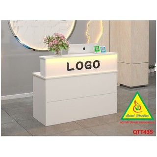 Quầy tiếp tân, thu ngân, tính tiền gỗ MDF QTT435 - VĐ Smart Furrniture NỘI THẤT LẮP RÁP VIENDONGADV