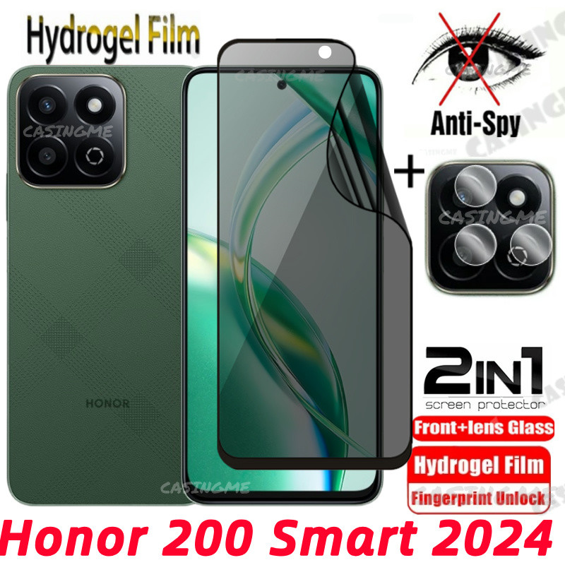 HONOR 400 Smart 5G Soft Privacy Hydrogel Film Chống gián điệp Full Cover Bảo vệ màn hình Chống Peek Phim riêng tư cho Honor X7c 200 Honor200 Smart 200Smart 4G 5G Phim bảo vệ Camera