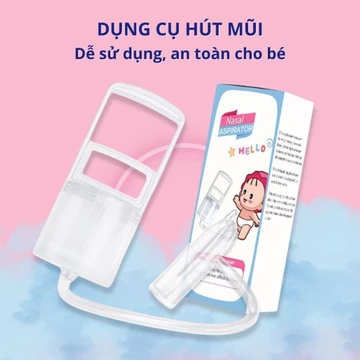 Dụng Cụ Hút Mũi Kéo Tay, Hút mũi cầm tay cho bé, vệ sinh mũi họng trẻ em, bộ hút mũi cho trẻ sơ sinh