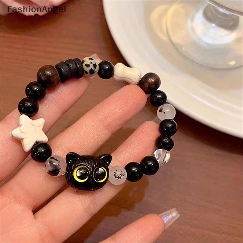 FashionAngel Dễ Thương Đen Đính Hạt Vòng Tay Dành Cho Nữ Hạt Đen Trắng Hoạt Hình Động Vật Cặp Đôi Vòng Tay Trang Sức Hợp Thời Trang Người Yêu Quà Tặng VN