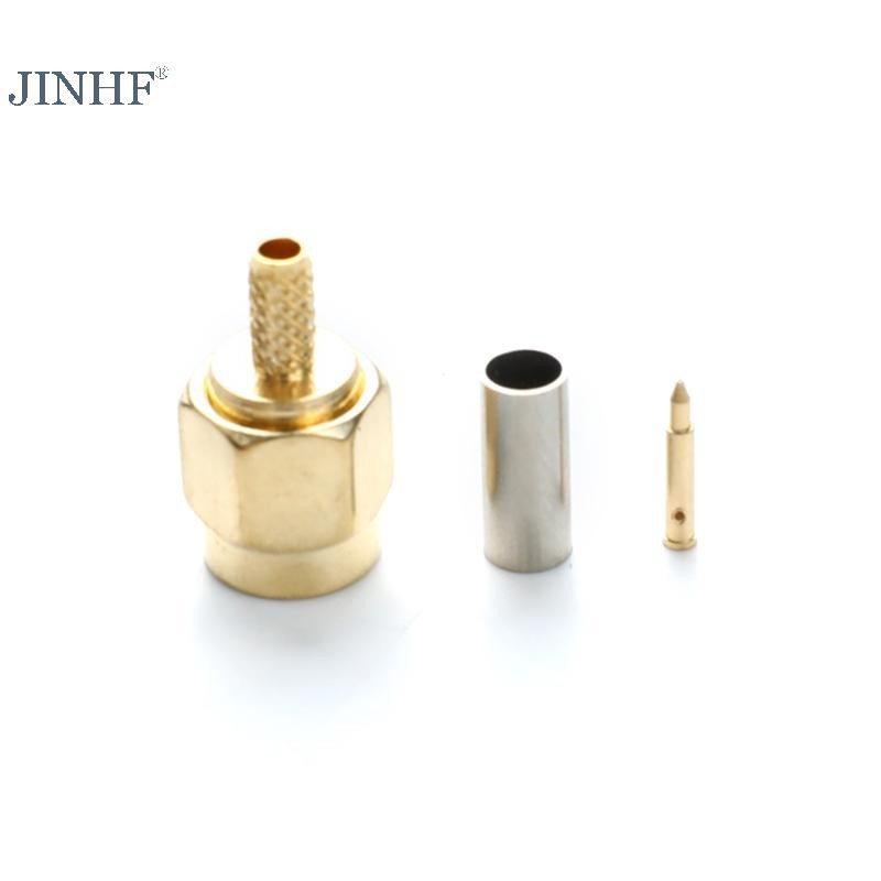 Jinhf 10 Cái SMA Nam Cắm Uốn Cho RG174 RG316 RG178 RG179 LMR100 Cáp RF Kết Nối HOT