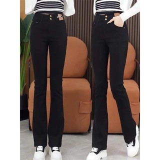 Quần jeans nữ ống loe lưng cao Xưởng Quần Tây Nữ 3A chất dày dặn co giãn tốt, quần bò loe nữ cạp cao ôm eo tôn dáng