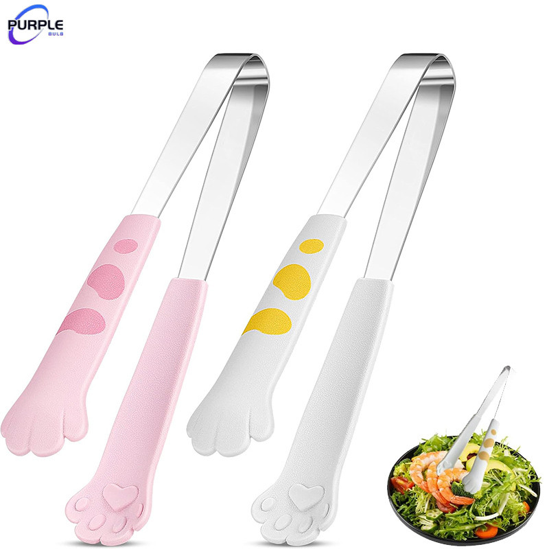 1 / 3 / 5 Cái Cat Paw Shape Food Tongs Hoạt Hình Dễ Thương Bữa Ăn Kẹp Thép Không Gỉ Thịt Nướng Lưỡi Sandwich Nướng Dụng Cụ Nhà Bếp