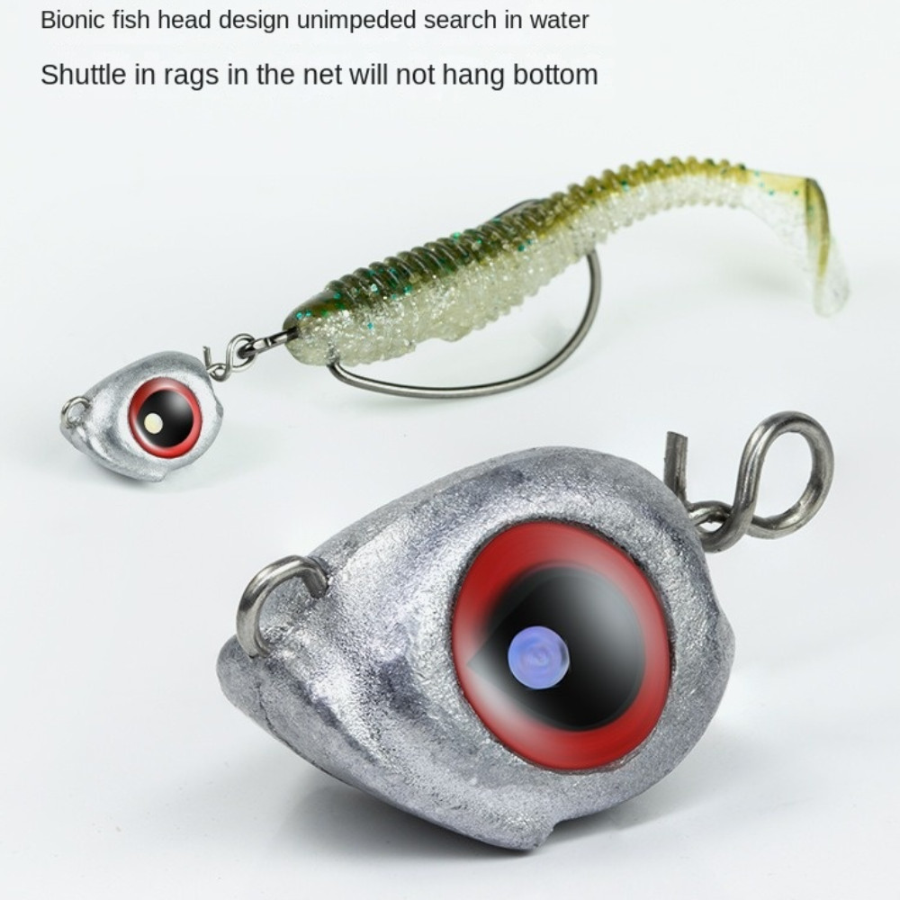 Đầu Jig Swimbait Mắt Lớn Phát Sáng, Cứng Mềm - Phù Hợp Cho Cá Nước Ngọt