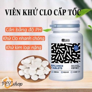 Viên nén khử clo cấp tốc cho bể cá - cân bằng PH khử các ion kim loại nặng các hoá chất  của nước máy - Cám Cá Store