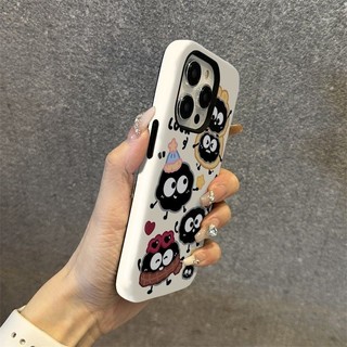 Ốp điện thoại hình quả bóng than hoạt hình Tương thích với iPhone 15 Pro Max, Apple 16 14 Plus 11 / 12 / 13 Pro Max, vỏ bảo vệ chống sốc mới