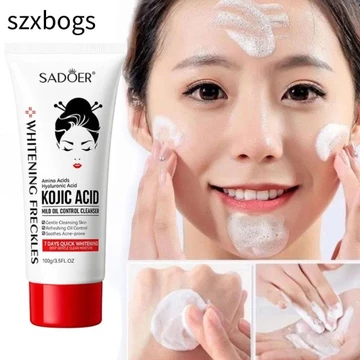Sữa Rửa Mặt SZXBOGS Kojic Acid, Dưỡng Ẩm Làm Sáng Nhẹ Nhàng Rửa Mặt, Sữa Rửa Mặt Dưỡng Ẩm 100g Sữa Rửa Mặt Chăm Sóc Da Mặt