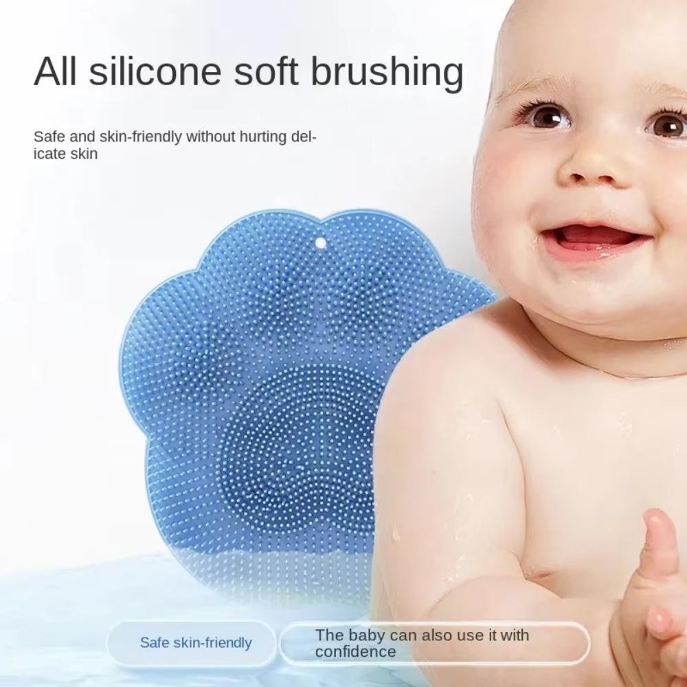 Tấm lót chân rửa BAMBOOB, silicon có bàn chải Massage hút, Thảm tắm chống trượt tẩy tế bào chết toàn thân Phòng tắm