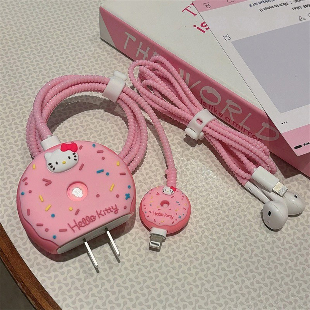 Pink Cat Cho iPhone Sạc Nhanh Vỏ Bảo Vệ Cáp Dữ Liệu Đầu Sạc Cáp Dữ Liệu Bảo Vệ Phụ Kiện