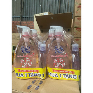 ( Mua 1 Tắng 1) Sữa Tắm Gội Em Bé Babi Mild Thái Lan - White Sakura 800ml TẶNG 180 ml date 2027