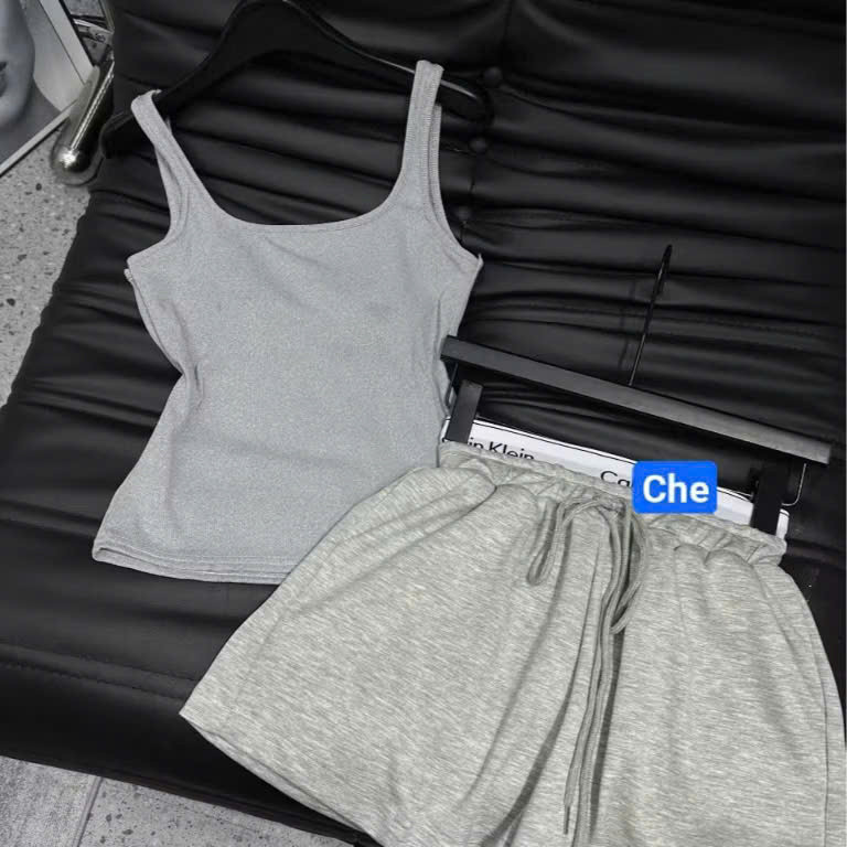 Set Bộ Quần Áo 2 Dây Cạp Cao Can Vin KCloset Bộ Mùa Hè Vải Cotton Mát Thời Trang Hàn Quốc NA813