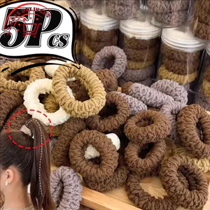 5 Cái - Dây buộc tóc rắn đơn giản co giãn cao - Mũ nón hàng ngày cho bé gái - Phụ kiện tóc kiểu INS - Dây buộc đầu Y2K thời trang nữ