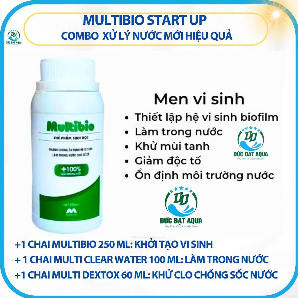 Vi sinh Multibio Start Up-Combo 3 LỌ chuyên dụng cho bể cá mới set up Giúp bể cá ổn định nhanh chóng 8