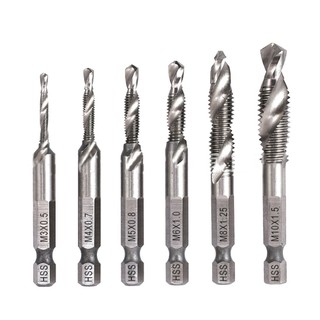 [Fuxin] 6 CÁI 4341 Máy Tap Mở Chamfer Tap Tool Khoan Khai thác Bộ tích hợp