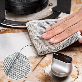 Khăn lau nhà bếp gia đình Magic - Khăn lau bát đĩa bằng thép kim loại hai mặt dày