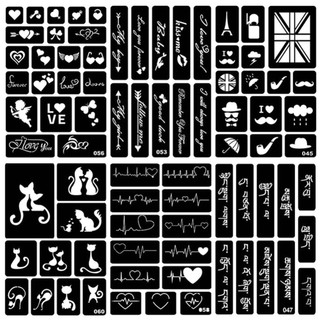 LOOKSHOW 40 Kiểu Rỗng Henna Hình Xăm Stencil Bản Mẫu Cơ Thể Mới Tay Nghệ Thuật Dán Vẽ Hình Xăm Tạm Thời Mẫu D2Z1