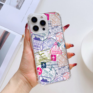 Bộ sưu tập tem du lịch Vỏ từ tính chống rơi cho IPhone 16 16e 15 14 13 12 11 Pro Max X XS XR XSMAX 7 8 + Plus SE 2020 / 2022 Vỏ bọc CXSJ