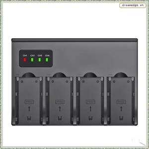 Bộ sạc pin máy ảnh kỹ thuật số 4 kênh NP F960 NPF970 NP-F970 W Màn hình LCD NP-F550 F750 F970 (Phích cắm US) Dễ dàng cài đặt Dễ dàng sử dụng