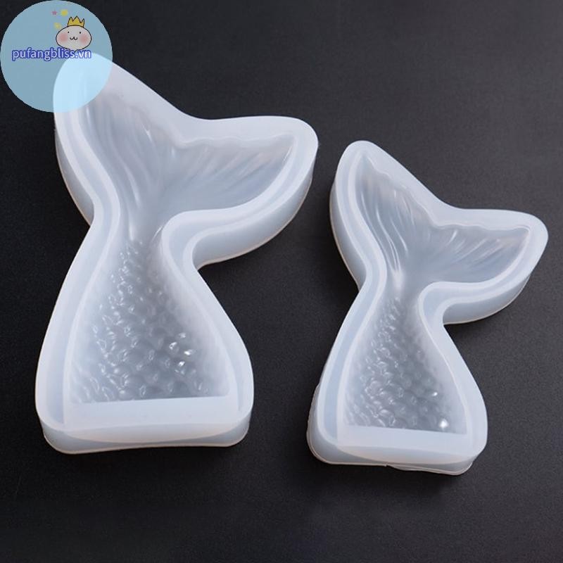 Pufangbliss Nàng Tiên Cá Đuôi Fondant Khuôn Bánh Khuôn Silicon Trang Trí Bánh Dụng Cụ Nướng Bánh VN