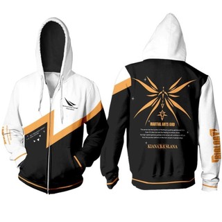 GN Honkai Star Rail Fu Hua áo khoác dây kéo hoodie unisex dài tay cosplay