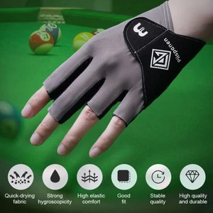 Mt 1PC Găng Tay Bi-a Không Ngón Cho Tay Trái Co Giãn Thoáng Khí Chống Trơn Trượt Mỏng Găng Tay Snooker Vải Tự Dính Cố Định