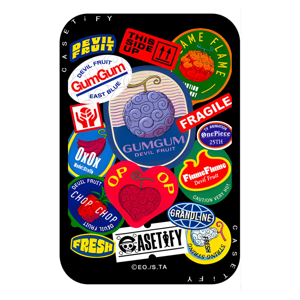 One PIECE Devil Fruits Snappy Cardholder Grip Stand Ví da SnappyTM Giá đỡ thẻ gương Tương thích từ tính