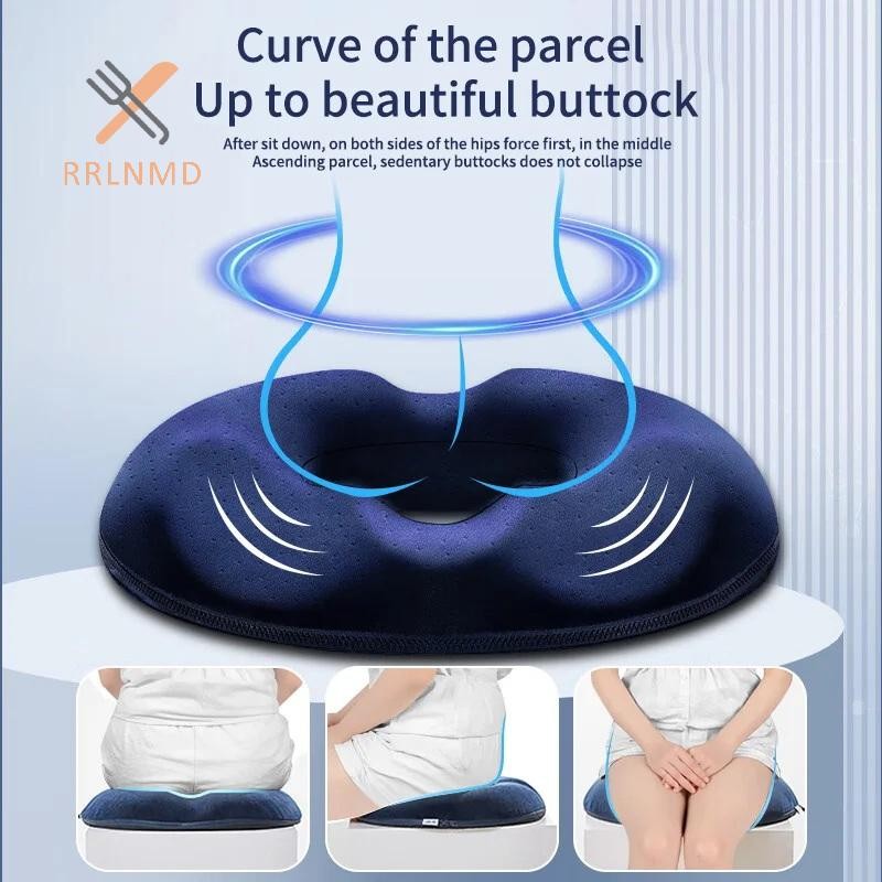 Rrlnmd 1 Chiếc Bánh Donut Gối Trĩ Ghế Đệm Xương Hậu Coccyx Ghế Chỉnh Hình Tuyến Tiền liệt Ghế Cho Bộ Nhớ Bọt Ghế Đệm MỚI