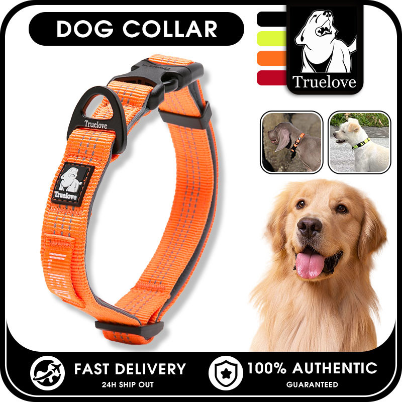 Truelove Cổ Chó Thoải Mái Cổ Thú Cưng Mềm Mại Có Thể Điều Chỉnh Phản Quang Thoáng Khí Nylon Chắc Chắn Nhanh Có Khóa Phát Hành Cho Chó