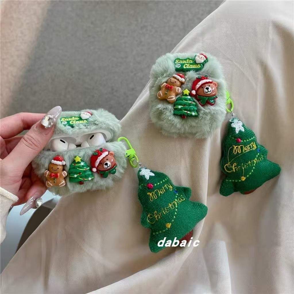 Âm thanh nổi sang trọng hình gấu cây thông Noel Thích hợp cho hộp đựng tai nghe airpod4 Thích hợp cho hộp bảo vệ airpodpro2