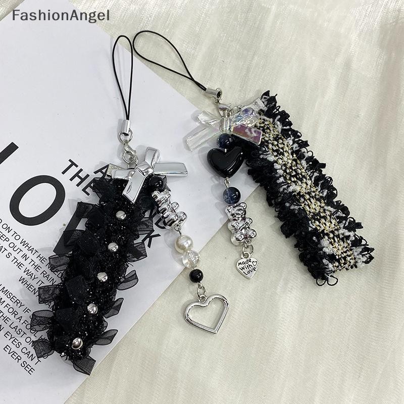 FashionAngel Y2k Ren Ruy Băng Dây Xích Điện Thoại Ngọt Ngào Thoáng Mát Gấu Tình Yêu Móng Vuốt Mặt Dây Quyến Rũ Tai Nghe Dây CCD Dây Đeo Túi Trang Trí VN